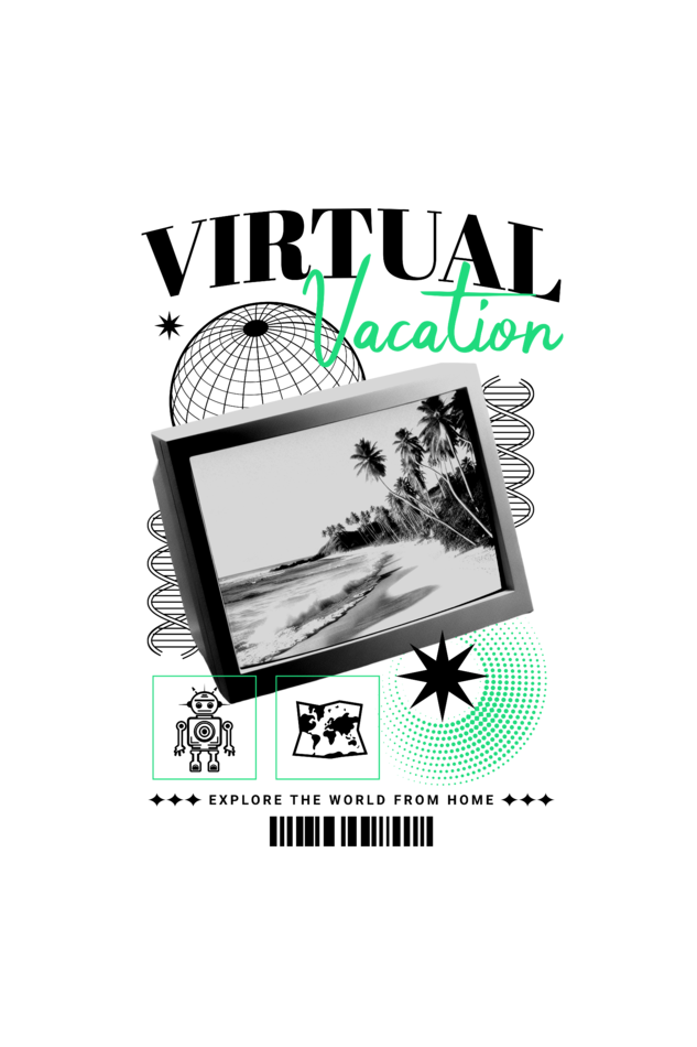 Virtual Vacation T-Shirt | Explore the World Virtually