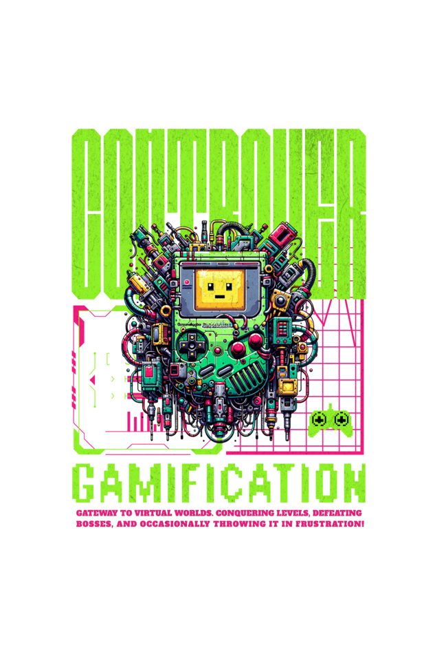 Gamification Robot T-Shirt | Futuristic Gaming-Inspired Design
