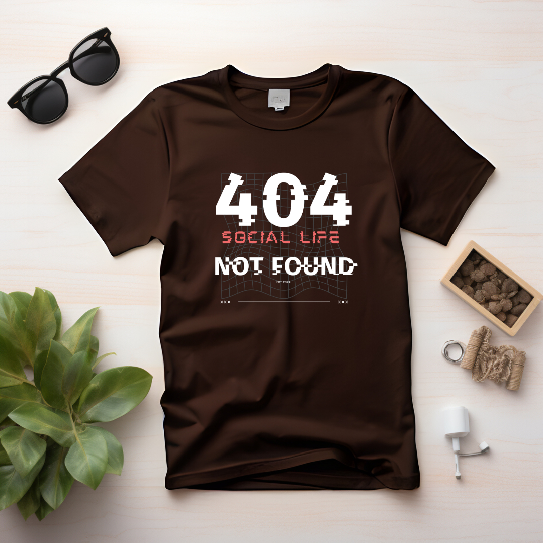 Social Life Error 404 T-Shirt