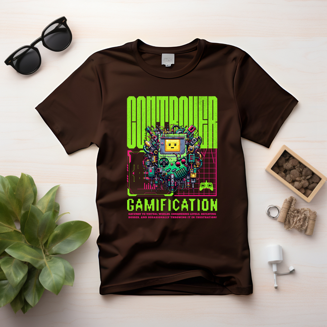 Gamification Robot T-Shirt | Futuristic Gaming-Inspired Design