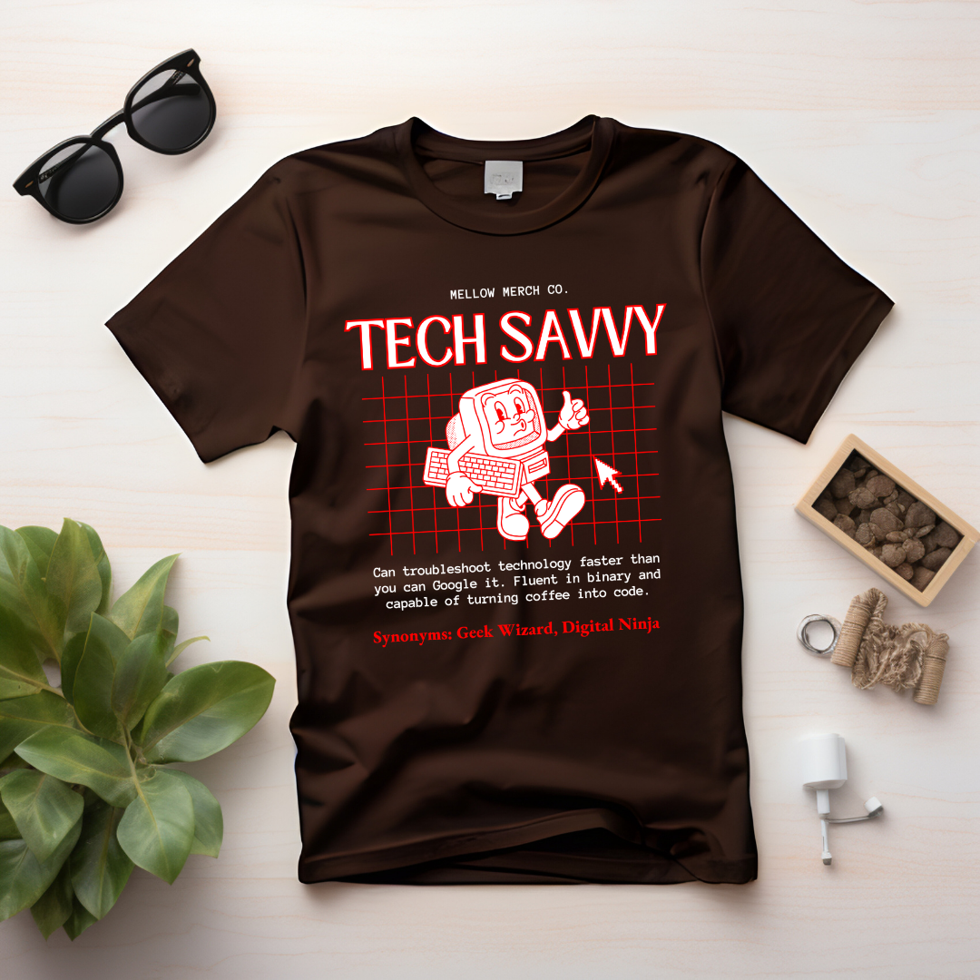 Tech-Savvy – Geek Wizard & Digital Ninja T-Shirt
