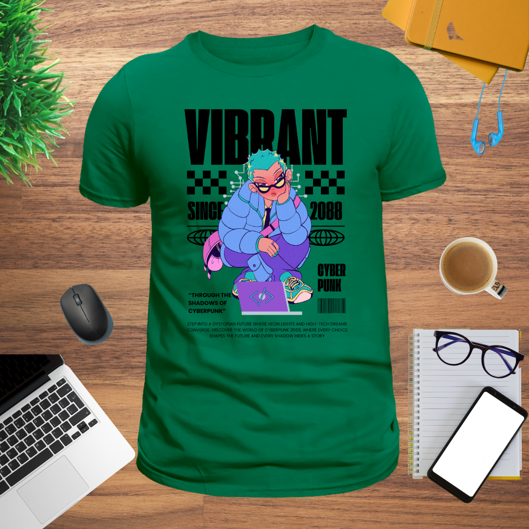 Lost in the Neon Code | Cyberpunk T-Shirt