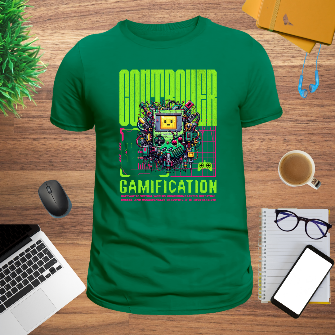 Gamification Robot T-Shirt | Futuristic Gaming-Inspired Design