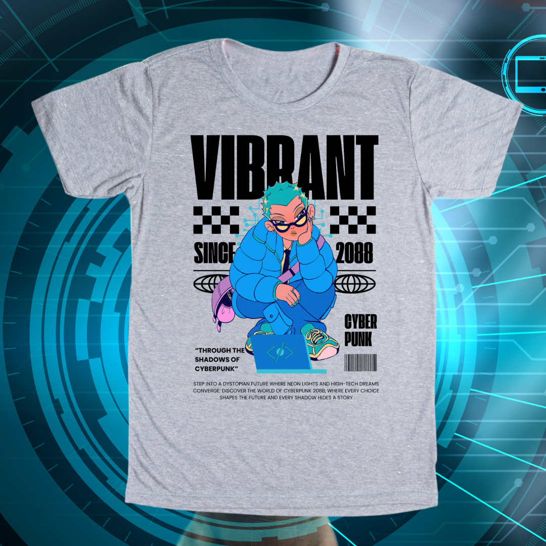 Lost in the Neon Code | Cyberpunk T-Shirt