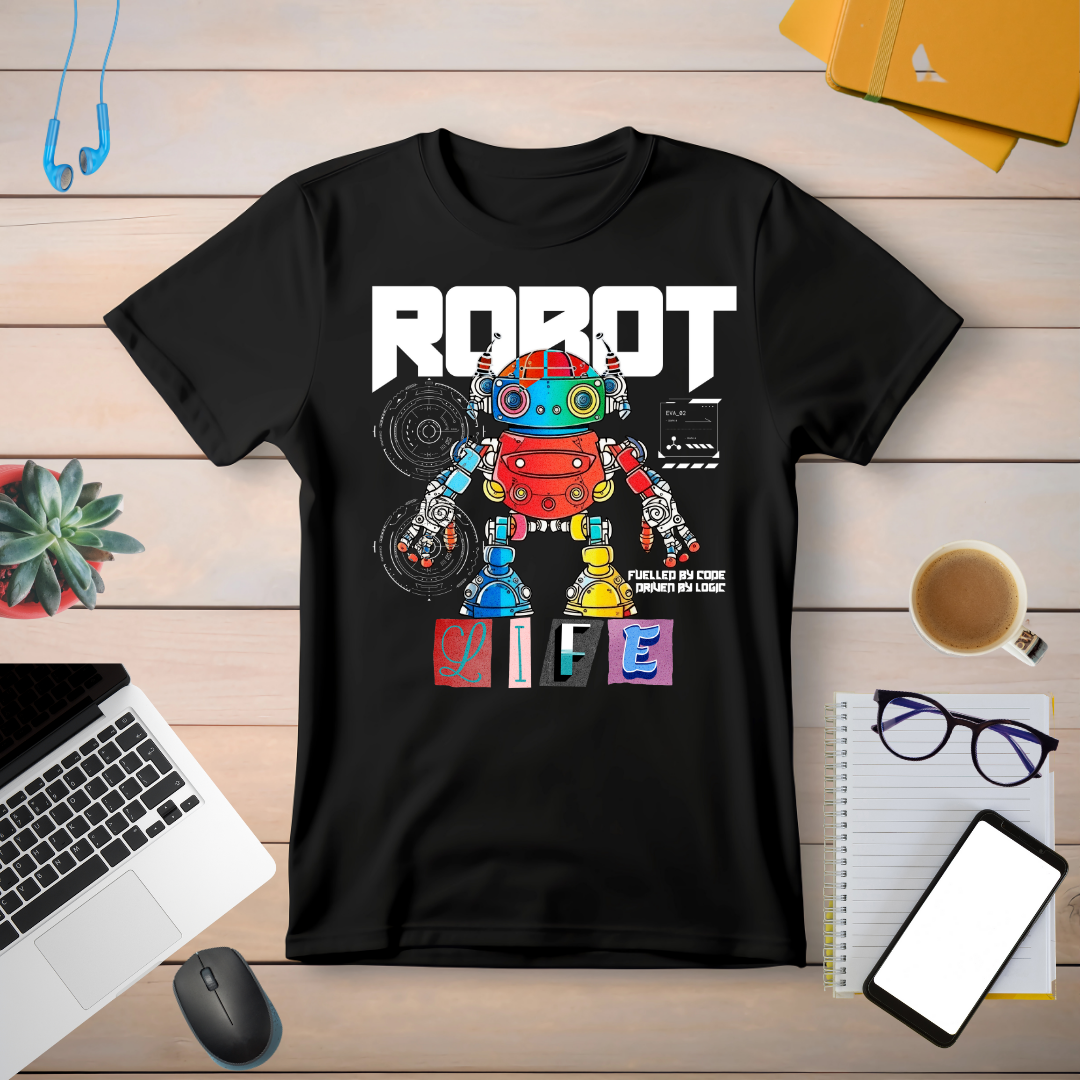 Robot Life T-Shirt | Code-Driven Robot Design