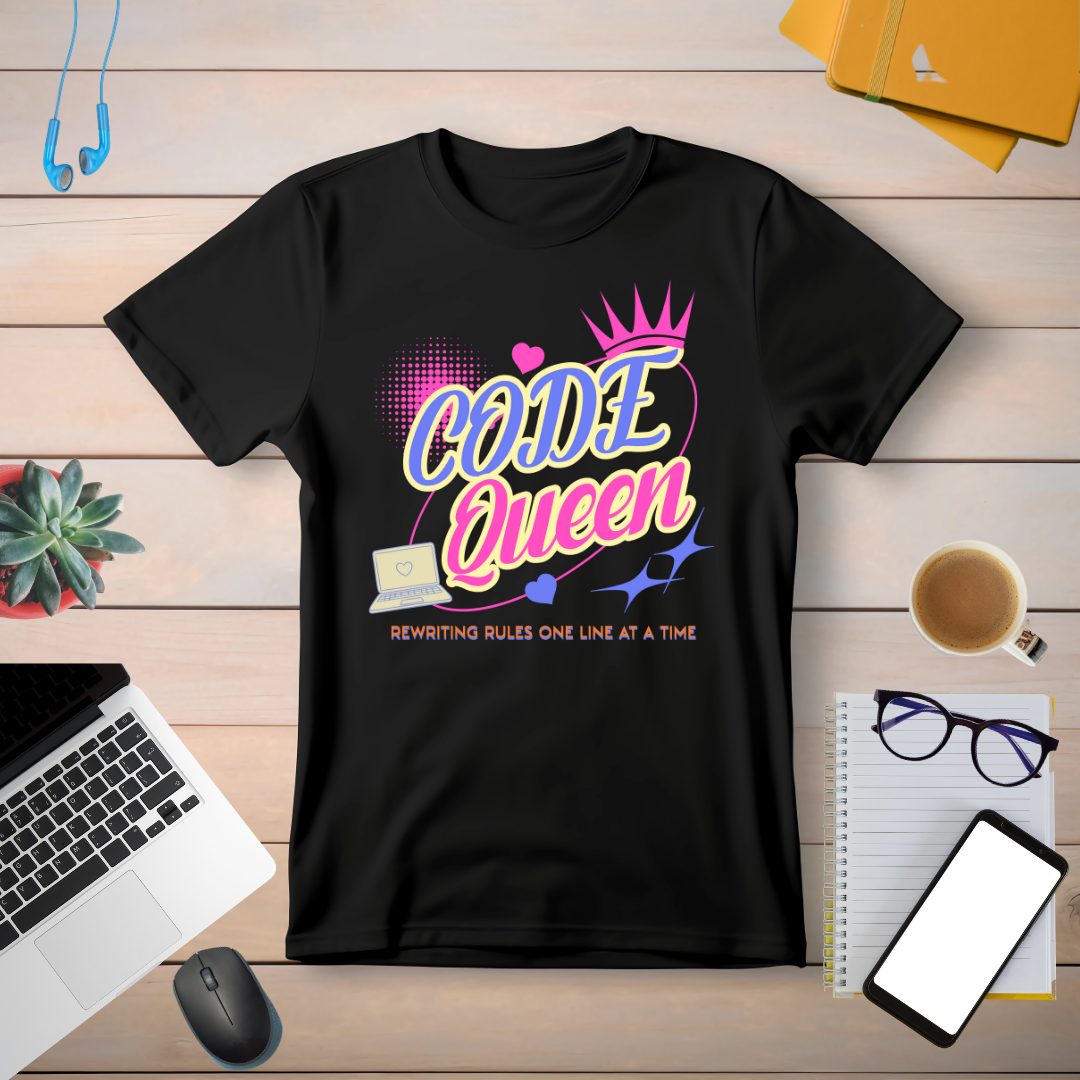 Code Queen👑| Women in Tech T-Shirt