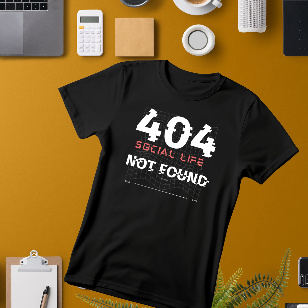 Social Life Error 404 T-Shirt