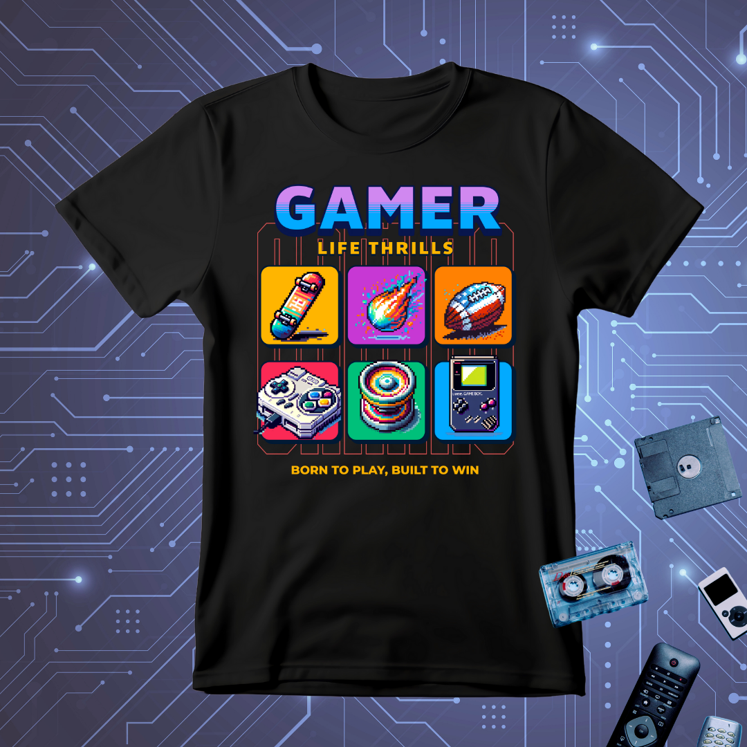 Gamer Thrills T-Shirt | Fun Gamer’s Tee