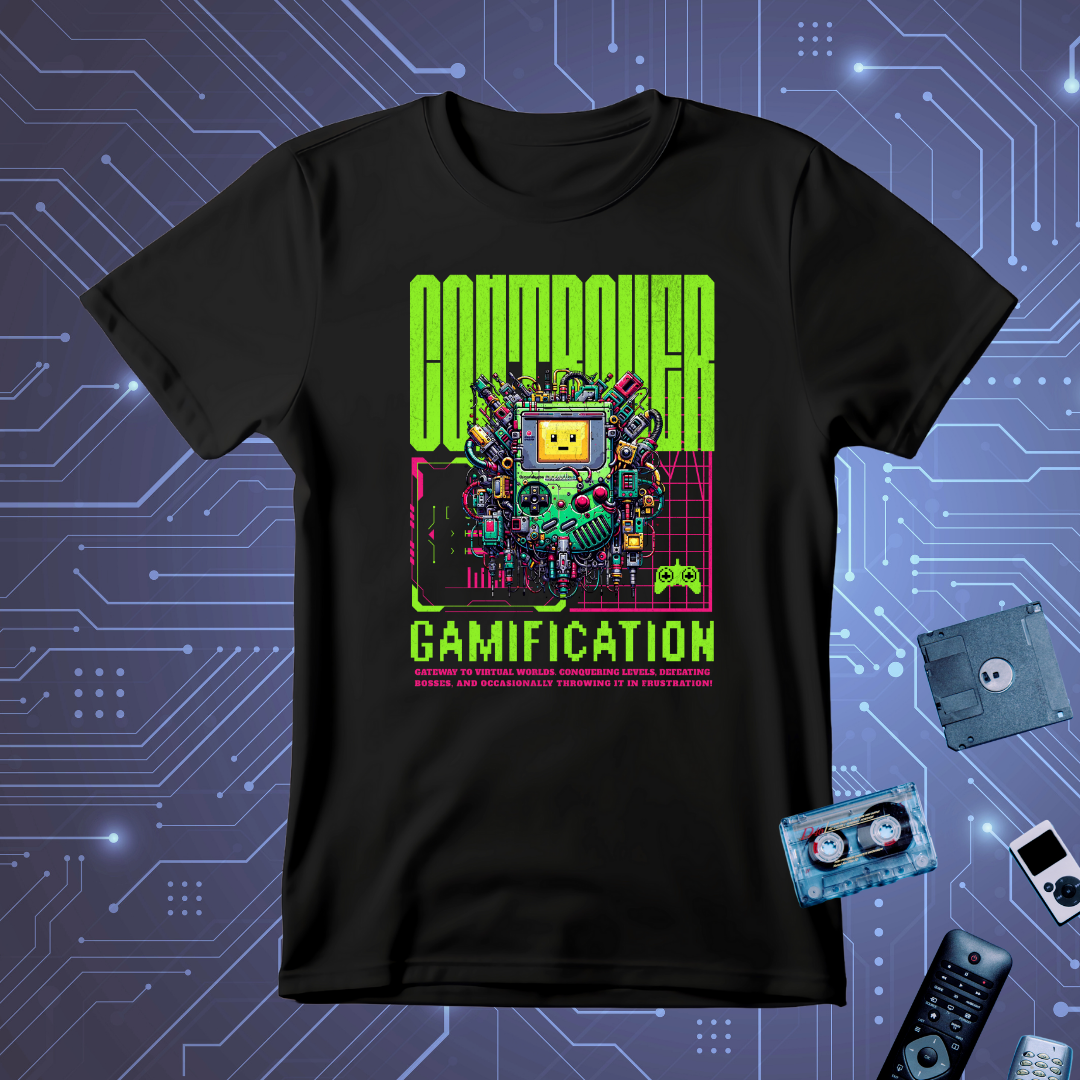Gamification Robot T-Shirt | Futuristic Gaming-Inspired Design