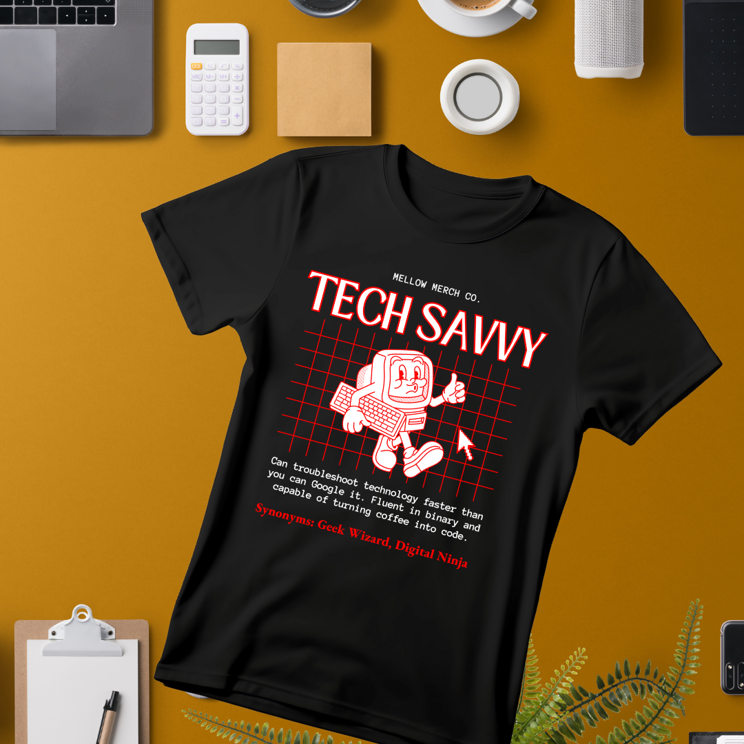 Tech-Savvy – Geek Wizard & Digital Ninja T-Shirt