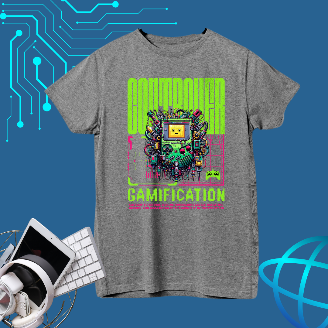 Gamification Robot T-Shirt | Futuristic Gaming-Inspired Design