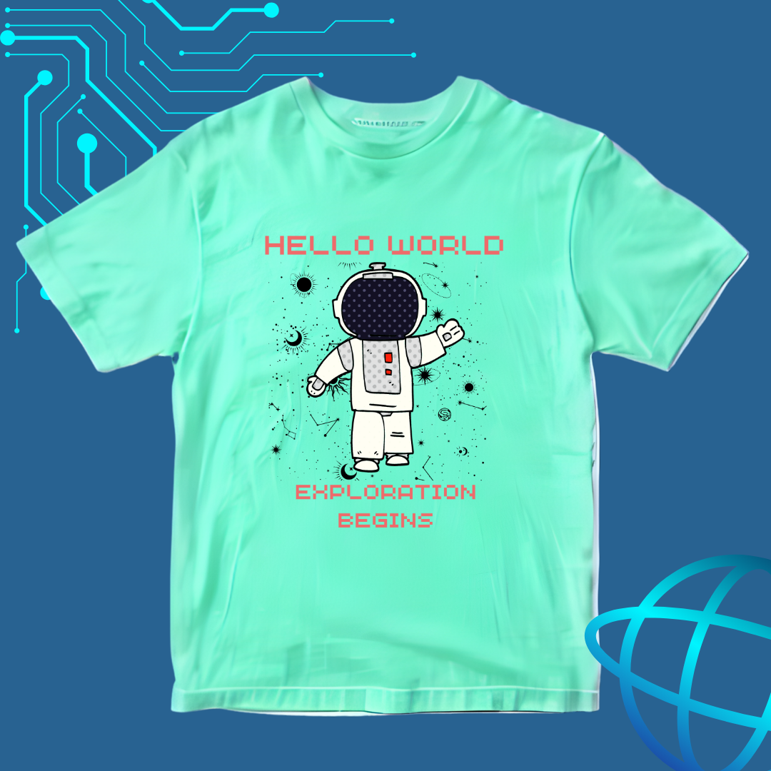 Astonaut Techie T-Shirt | Hello World Tee