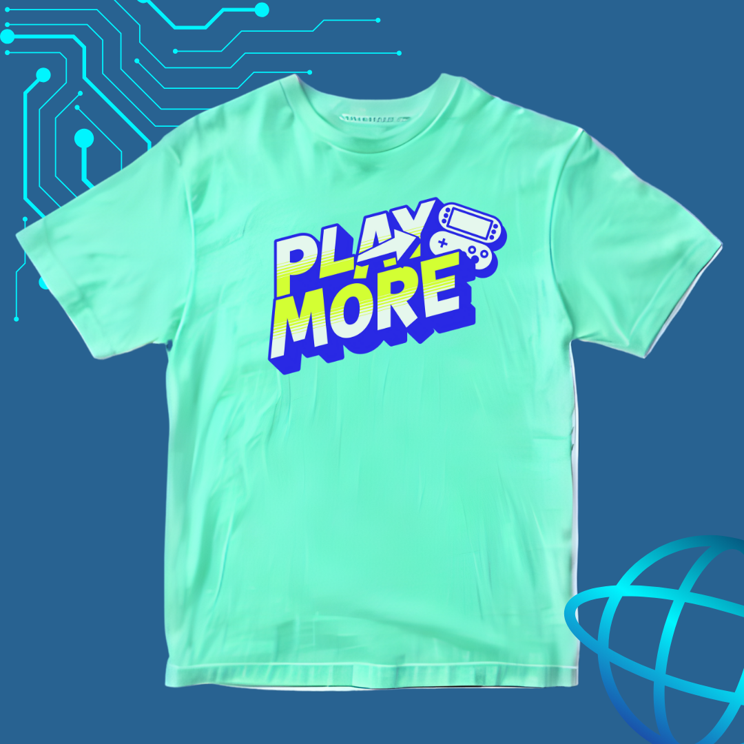 Play More T-Shirt | Minimalist Gaming-Inspired Tee