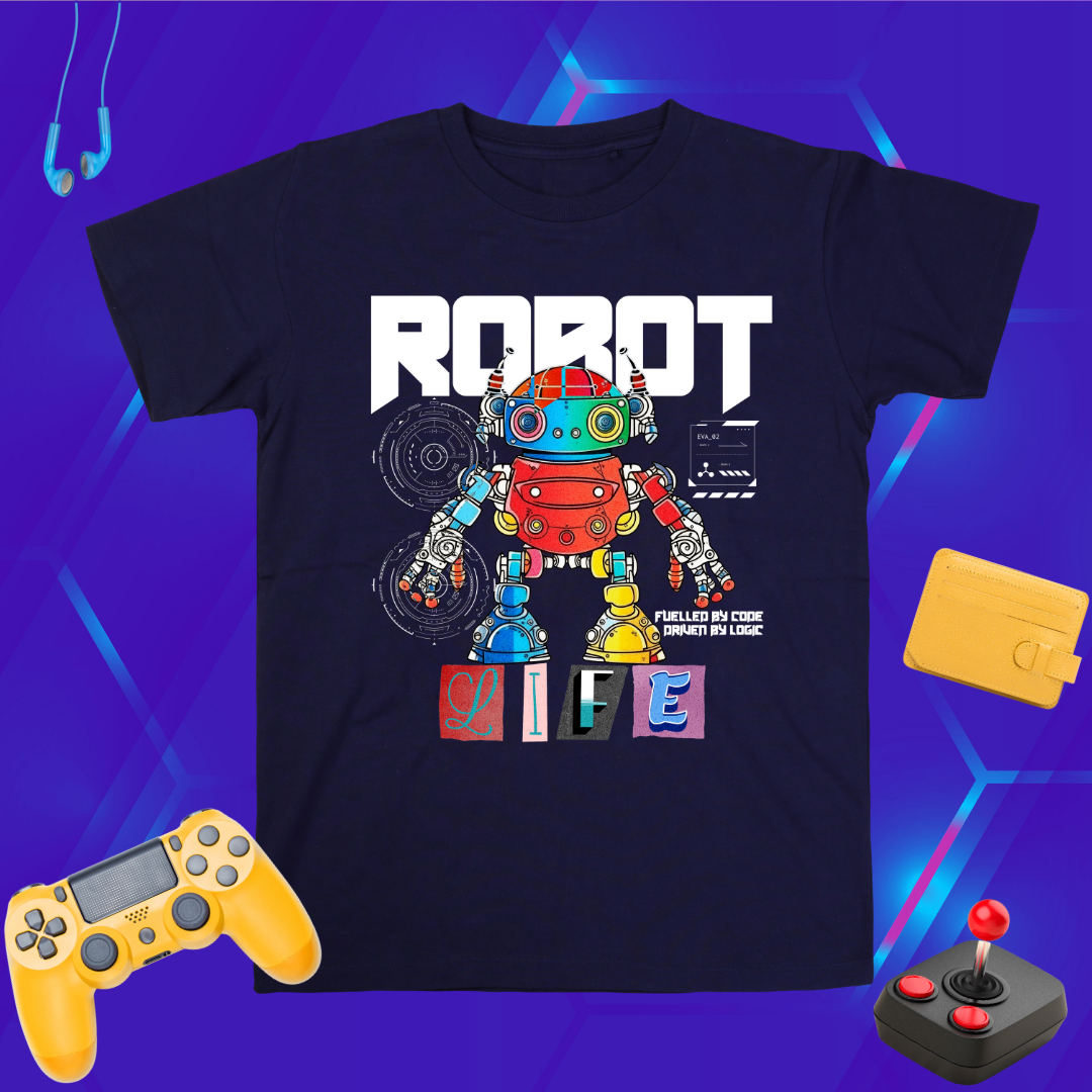 Robot Life T-Shirt | Code-Driven Robot Design
