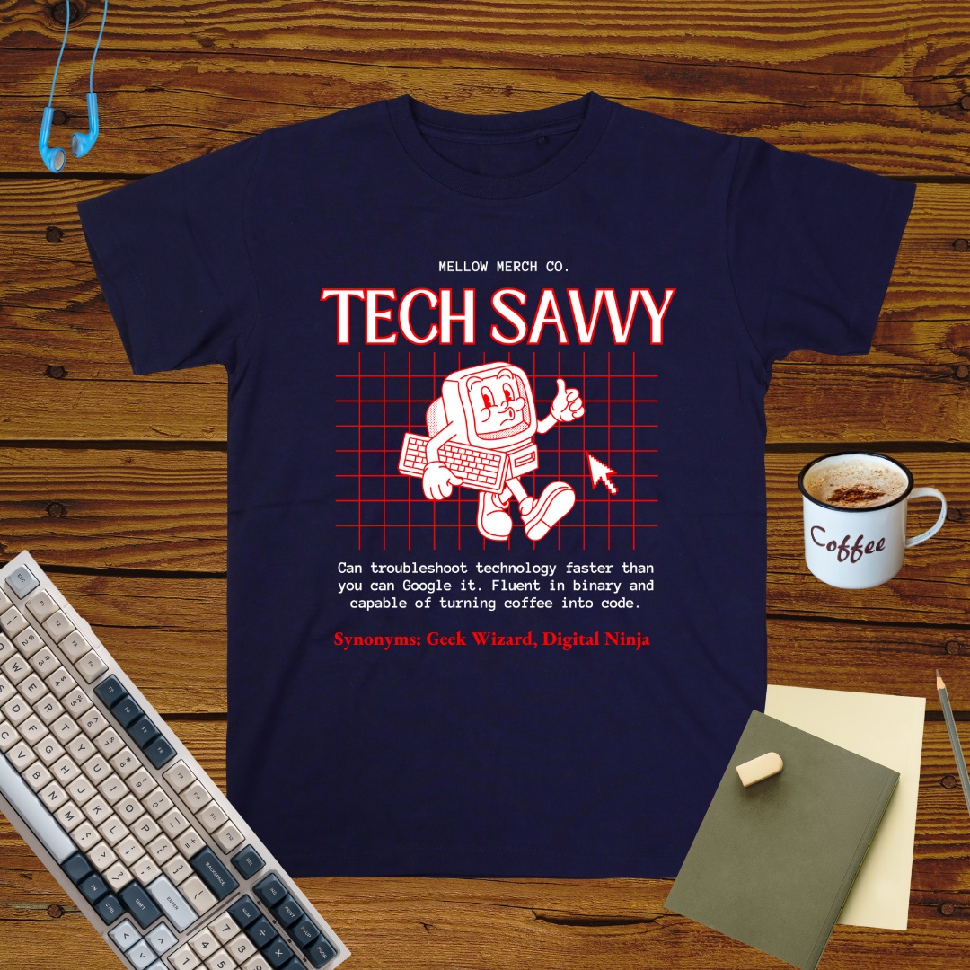 Tech-Savvy – Geek Wizard & Digital Ninja T-Shirt