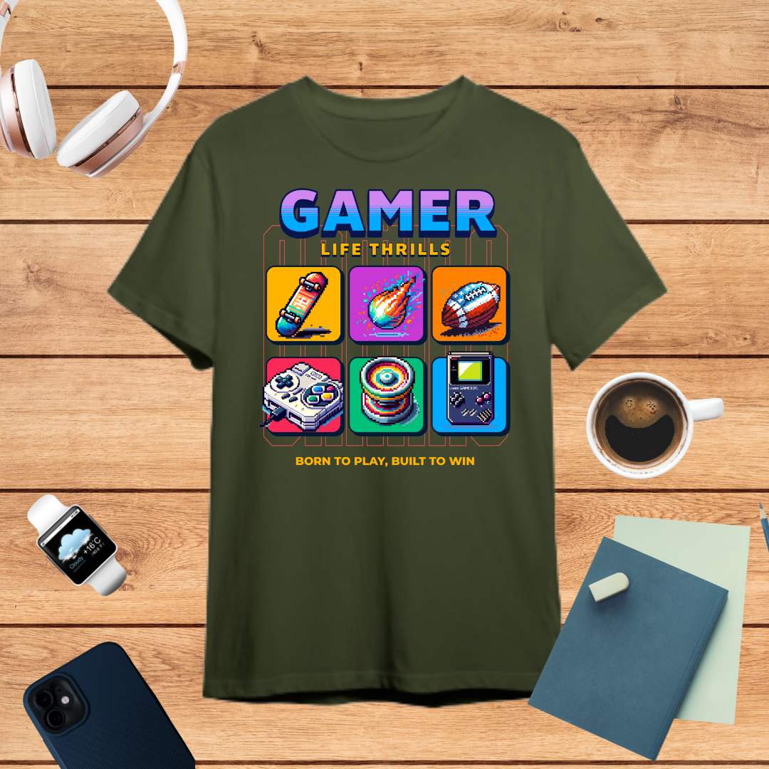 Gamer Thrills T-Shirt | Fun Gamer’s Tee