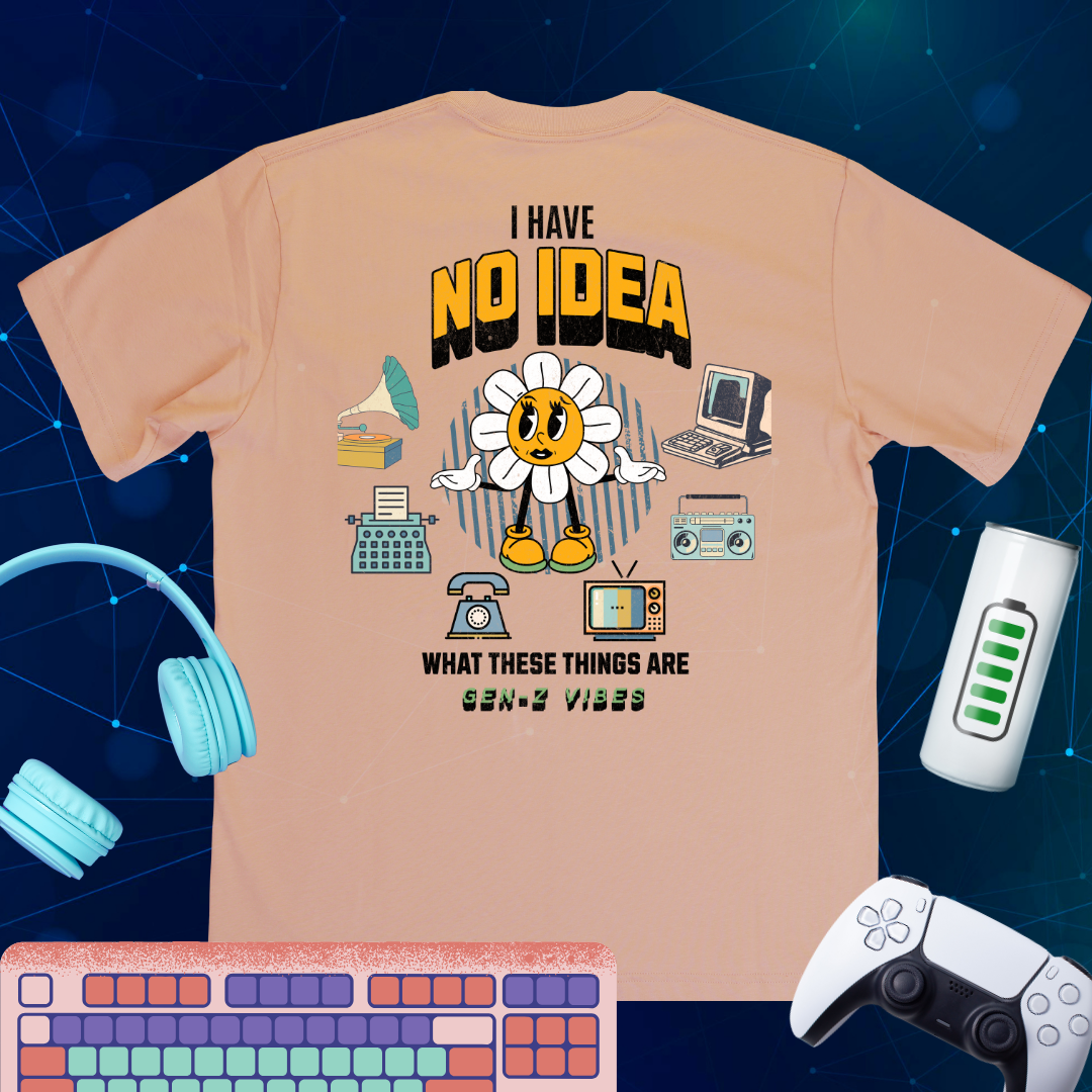 No Idea Retro Gadgets | Gen Z Tech T-Shirt