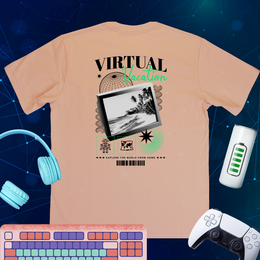 Virtual Vacation T-Shirt | Explore the World Virtually