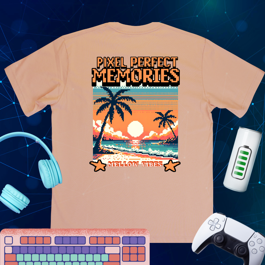Pixel Perfect Memories T-Shirt | Retro Beach Vibes