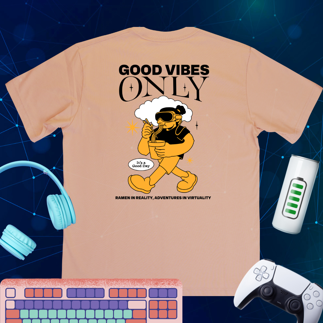 Good Vibes Only T-Shirt | Fun VR Design