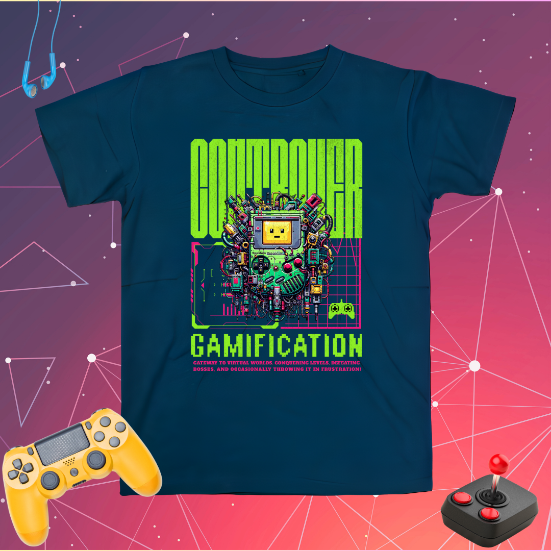 Gamification Robot T-Shirt | Futuristic Gaming-Inspired Design