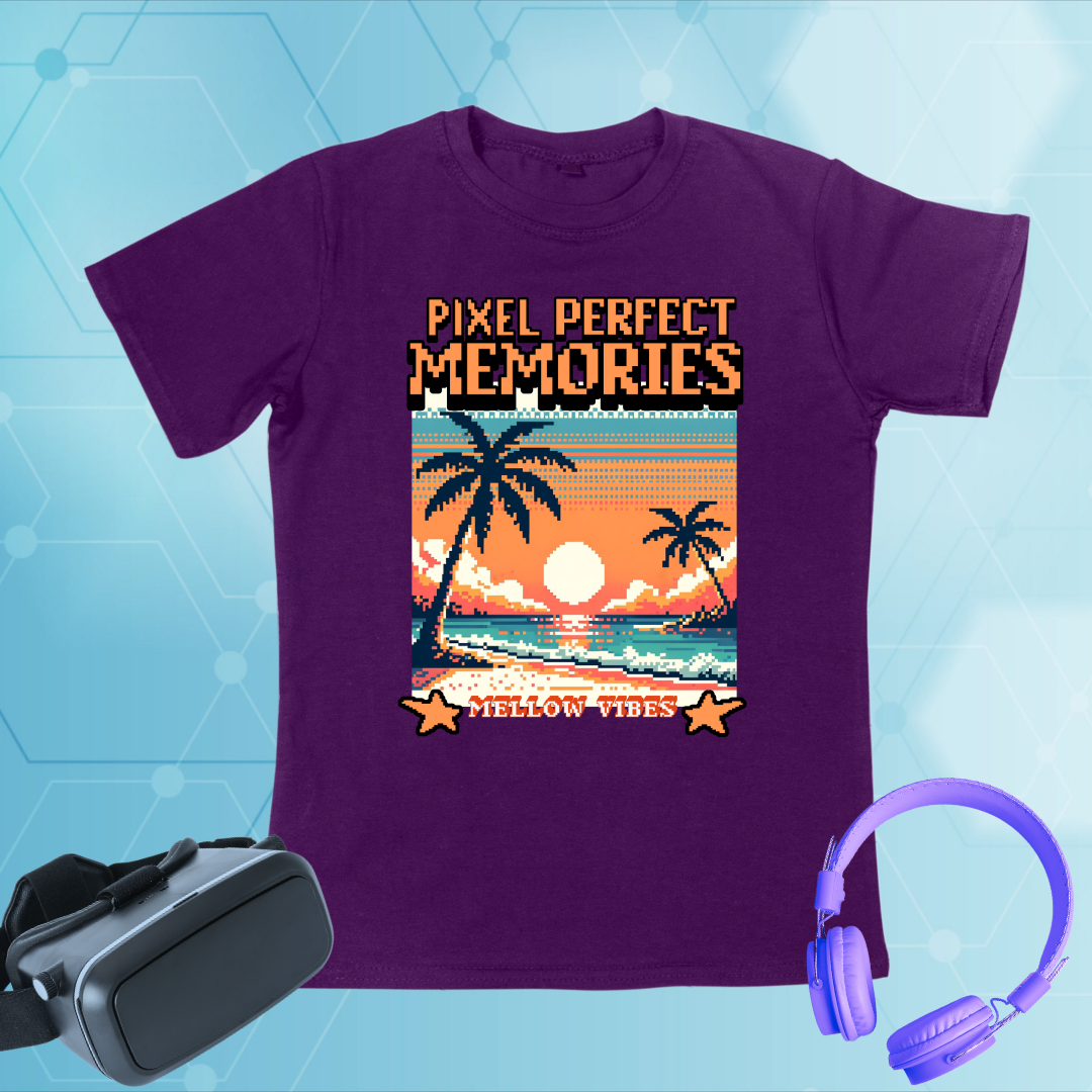 Pixel Perfect Memories T-Shirt | Retro Beach Vibes