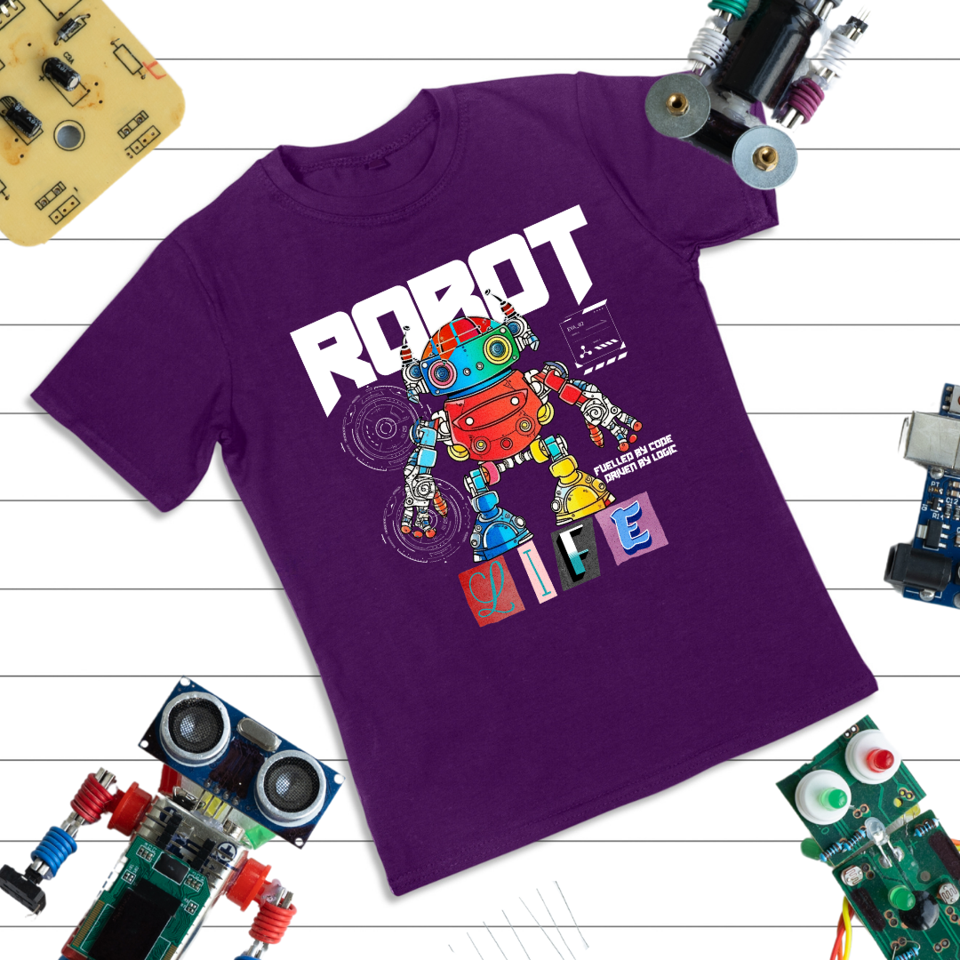 Robot Life T-Shirt | Code-Driven Robot Design