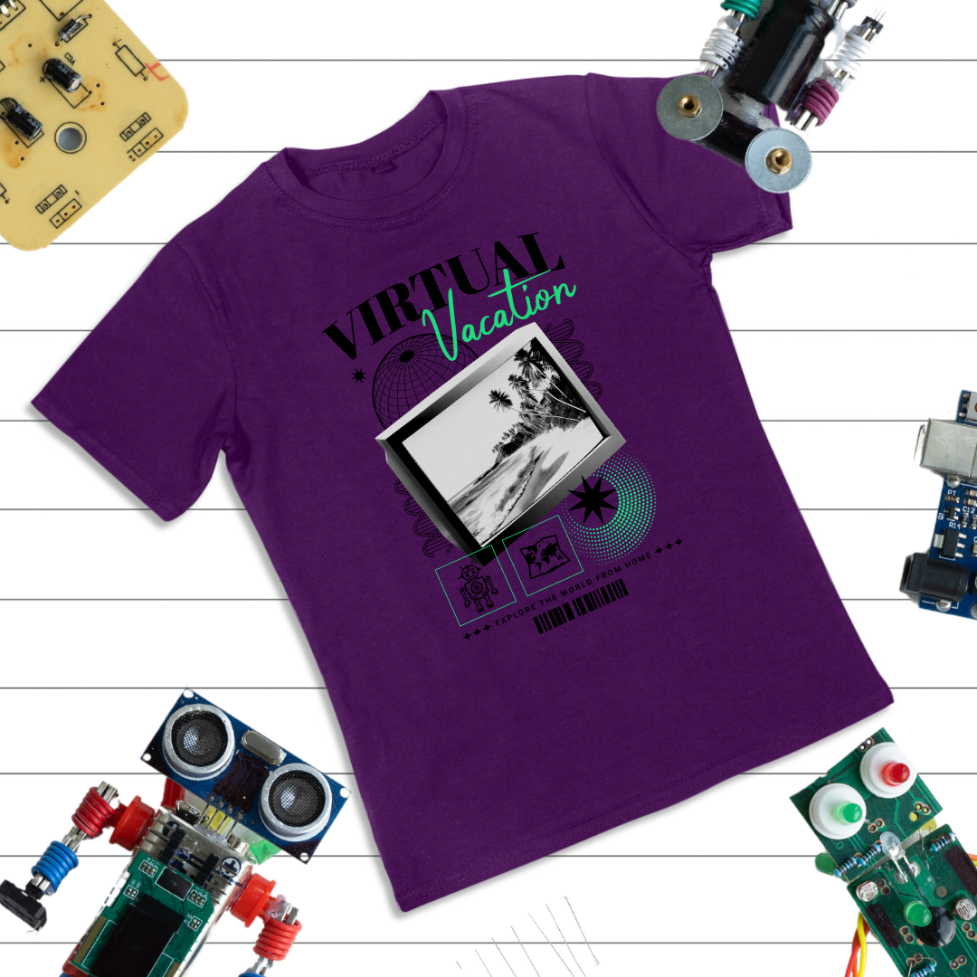 Virtual Vacation T-Shirt | Explore the World Virtually