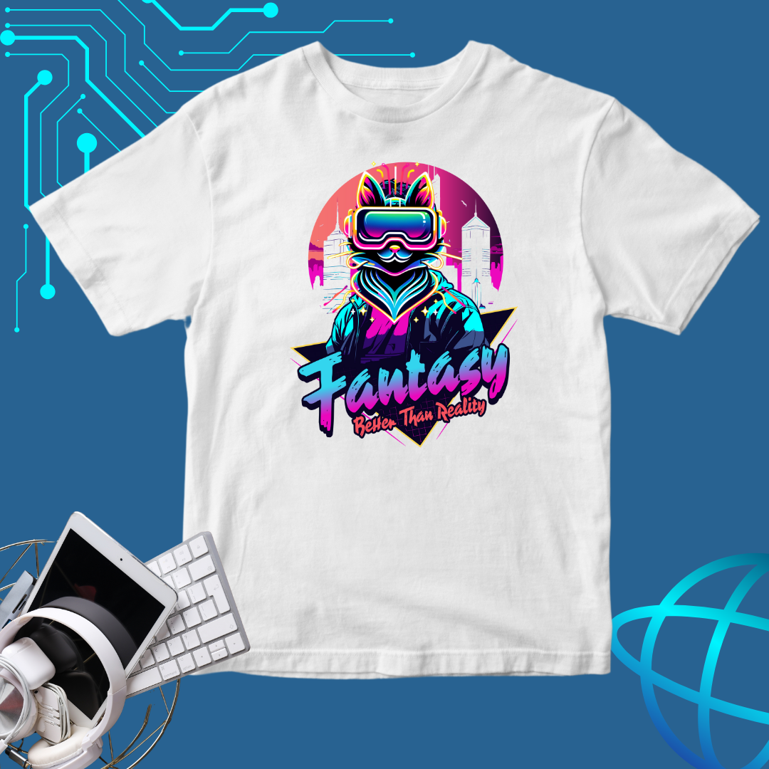 Fantasy Better Than Reality T-Shirt | Neon Life Pun