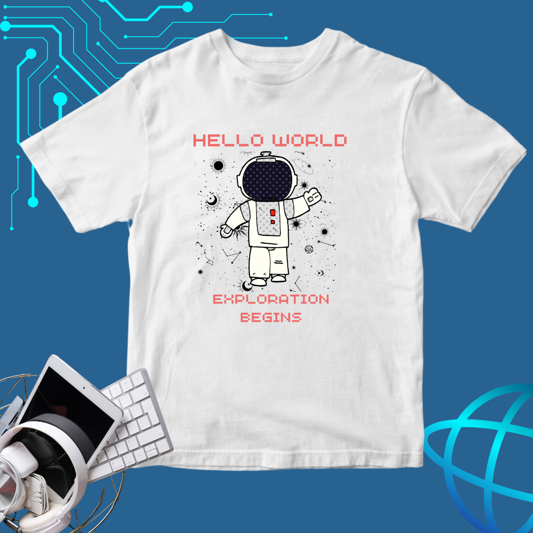 Astonaut Techie T-Shirt | Hello World Tee