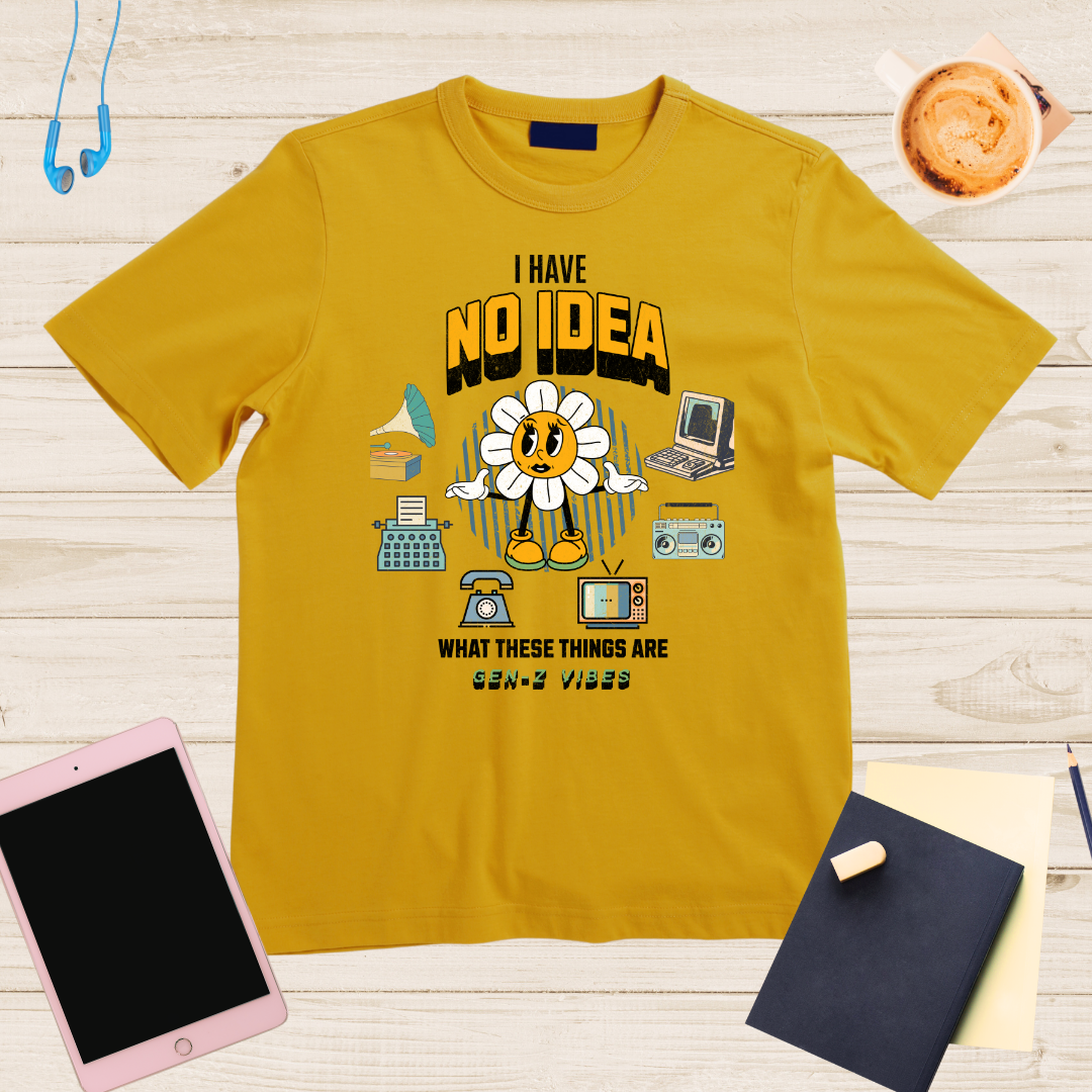 No Idea Retro Gadgets | Gen Z Tech T-Shirt