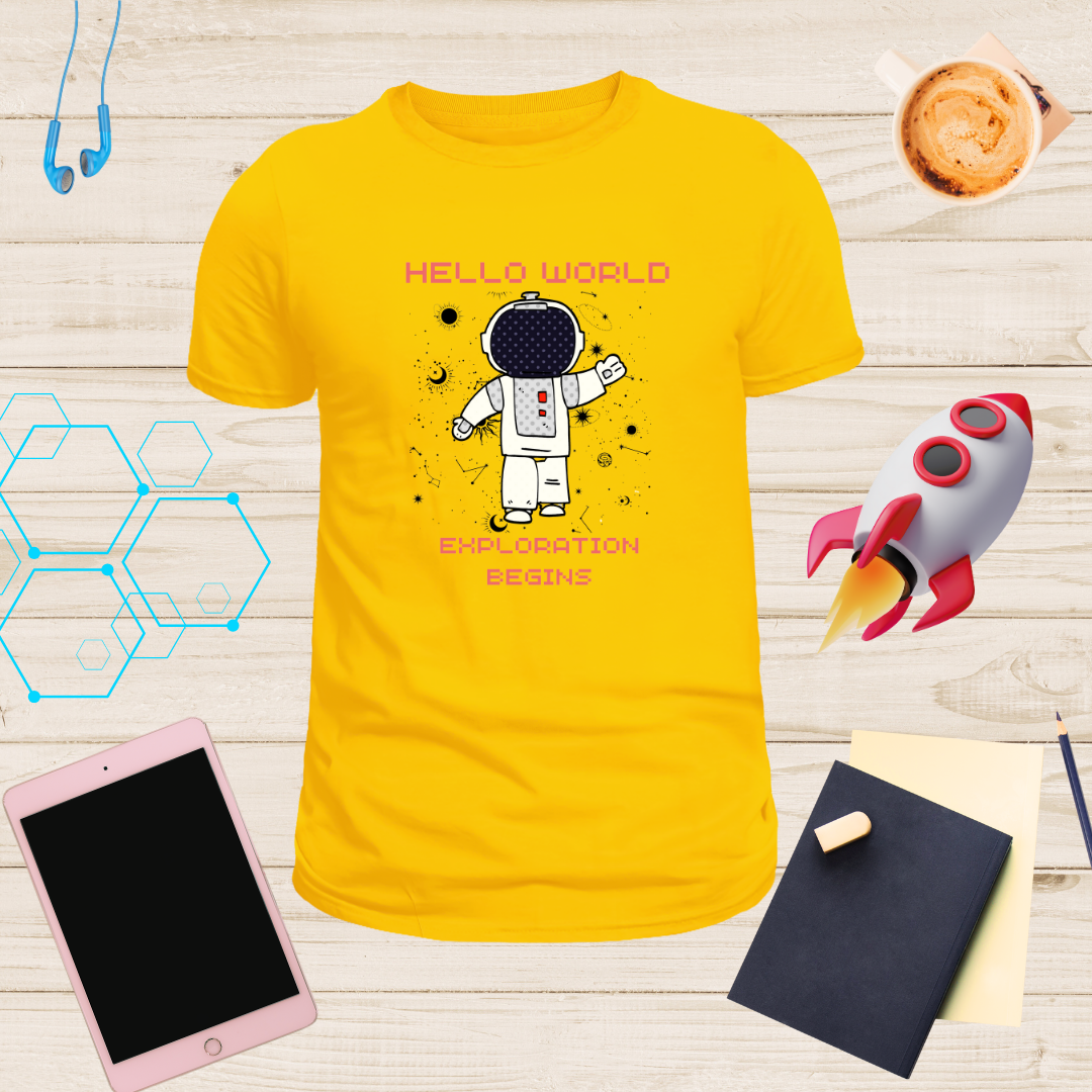 Astonaut Techie T-Shirt | Hello World Tee