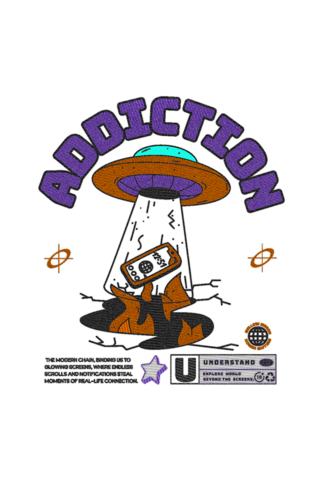 Addiction – The Modern Chain | Thought-Provoking Tech & Digital Detox T-Shirt