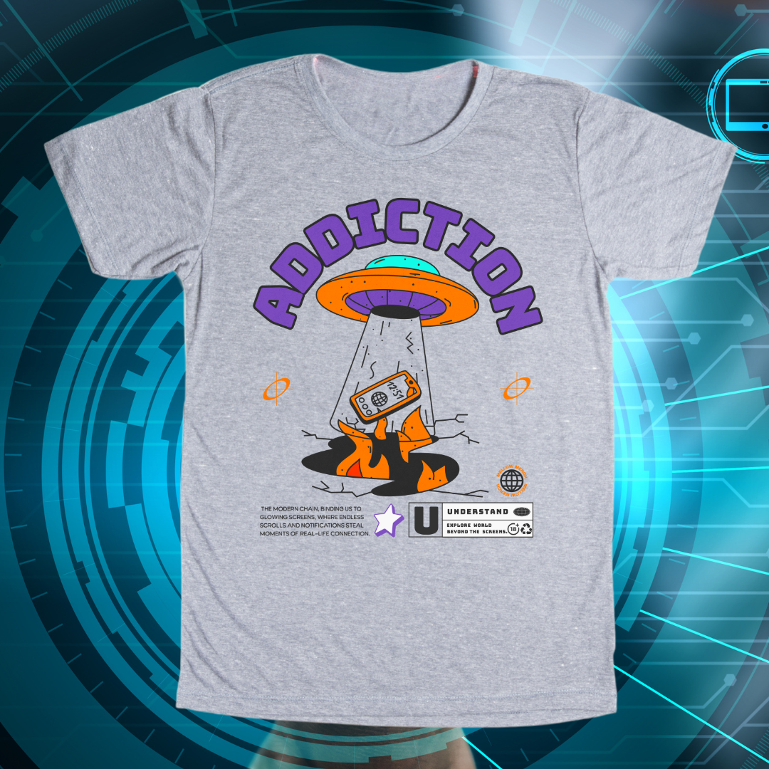 Addiction – The Modern Chain | Thought-Provoking Tech & Digital Detox T-Shirt