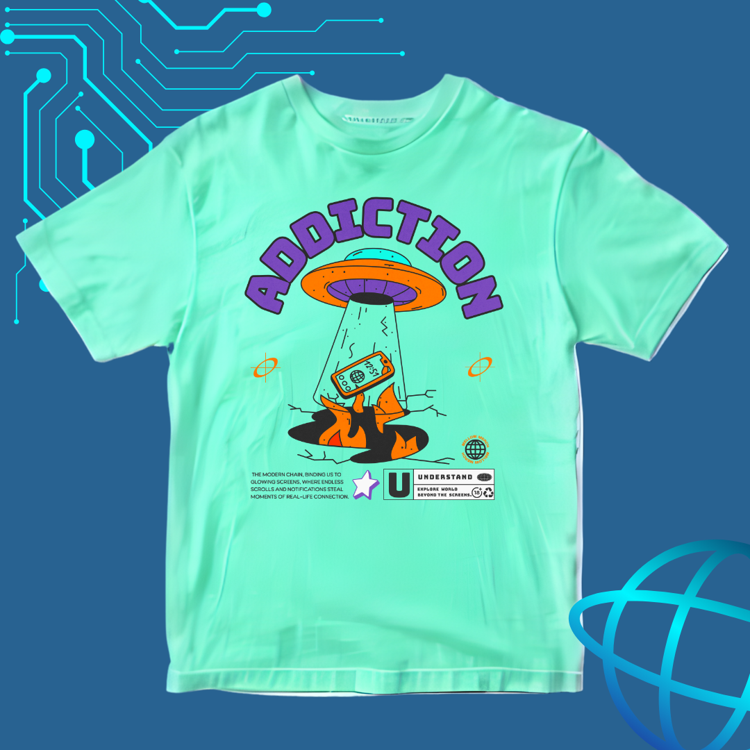 Addiction – The Modern Chain | Thought-Provoking Tech & Digital Detox T-Shirt