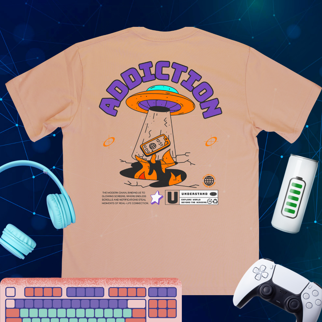Addiction – The Modern Chain | Thought-Provoking Tech & Digital Detox T-Shirt