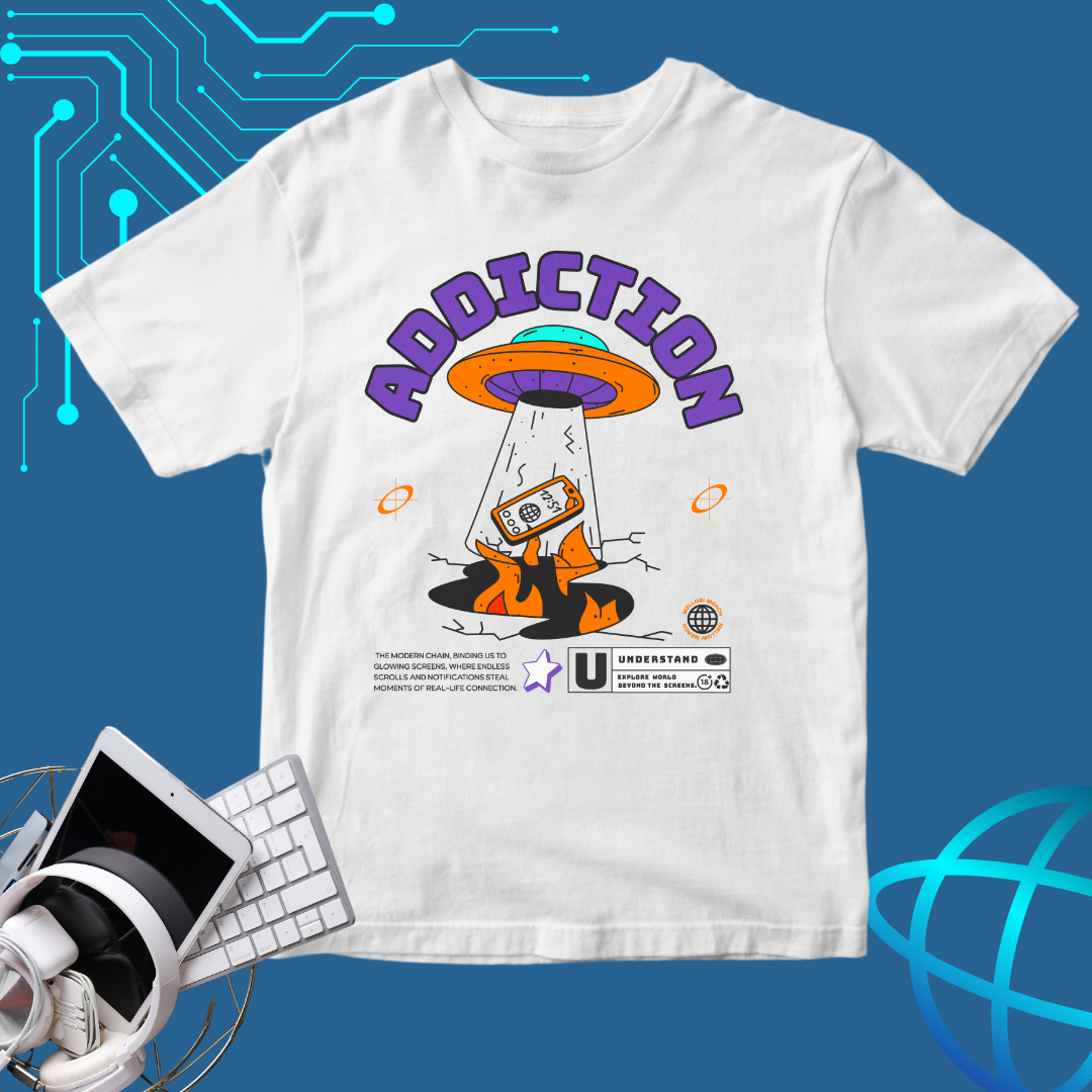 Addiction – The Modern Chain | Thought-Provoking Tech & Digital Detox T-Shirt