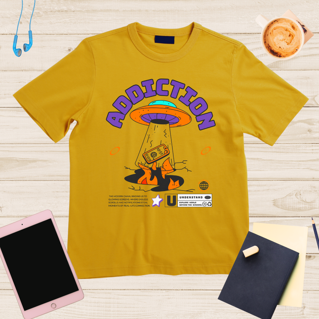 Addiction – The Modern Chain | Thought-Provoking Tech & Digital Detox T-Shirt